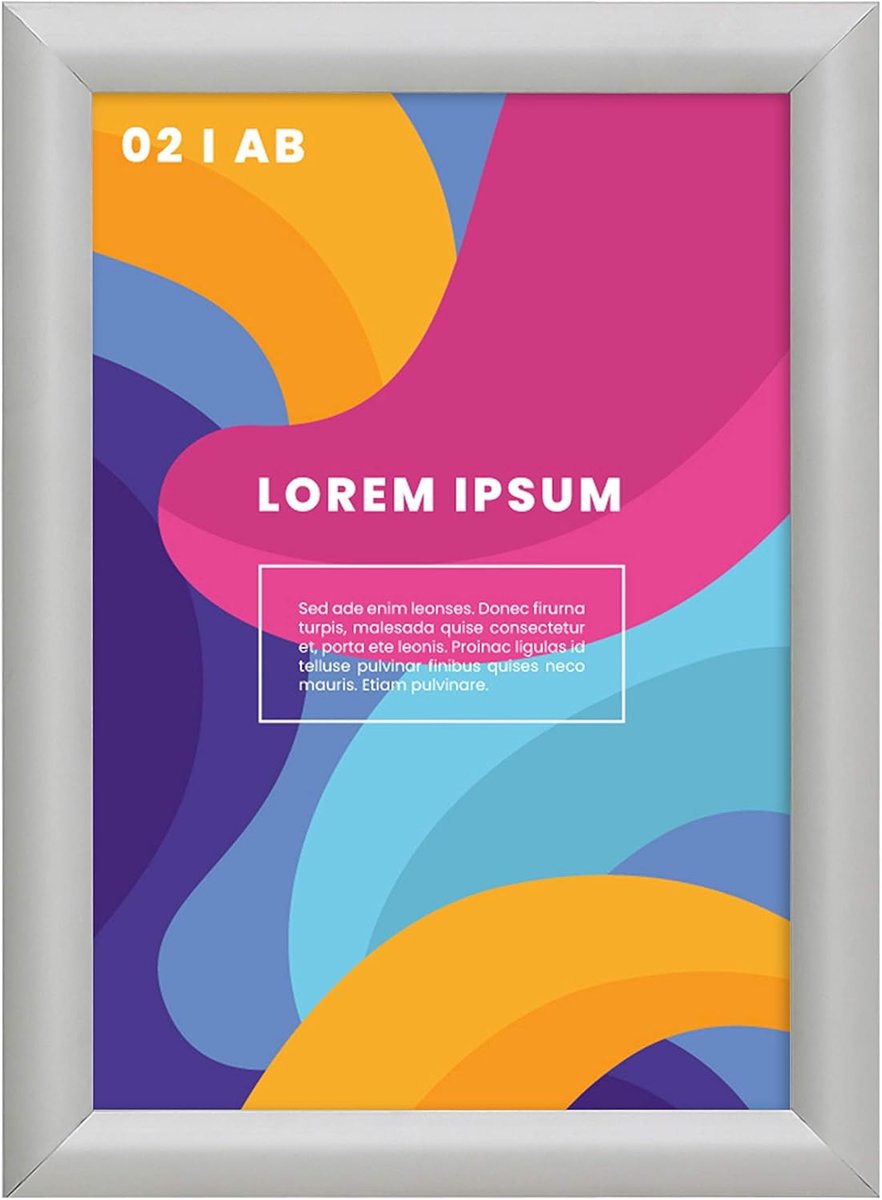 Vouwframe DIN A4 poster - 25 mm profiel - Zilver geanodiseerd - Perfect voor presentatie - ShopVlot