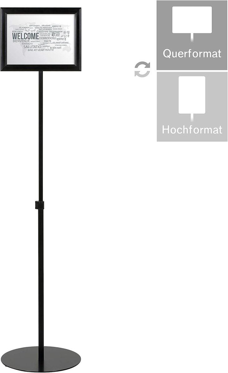 Display sales info stand A4 - verstelbaar - dubbelzijdig - ideaal voor presentatie - ShopVlot