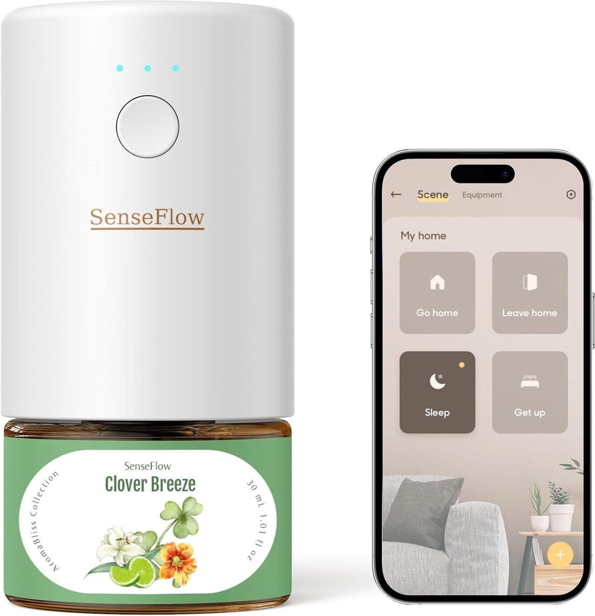Essentiële olie diffuser waterloos - Ultrasonisch - Slimme Wi-Fi - Geniet van aromatherapie - ShopVlot
