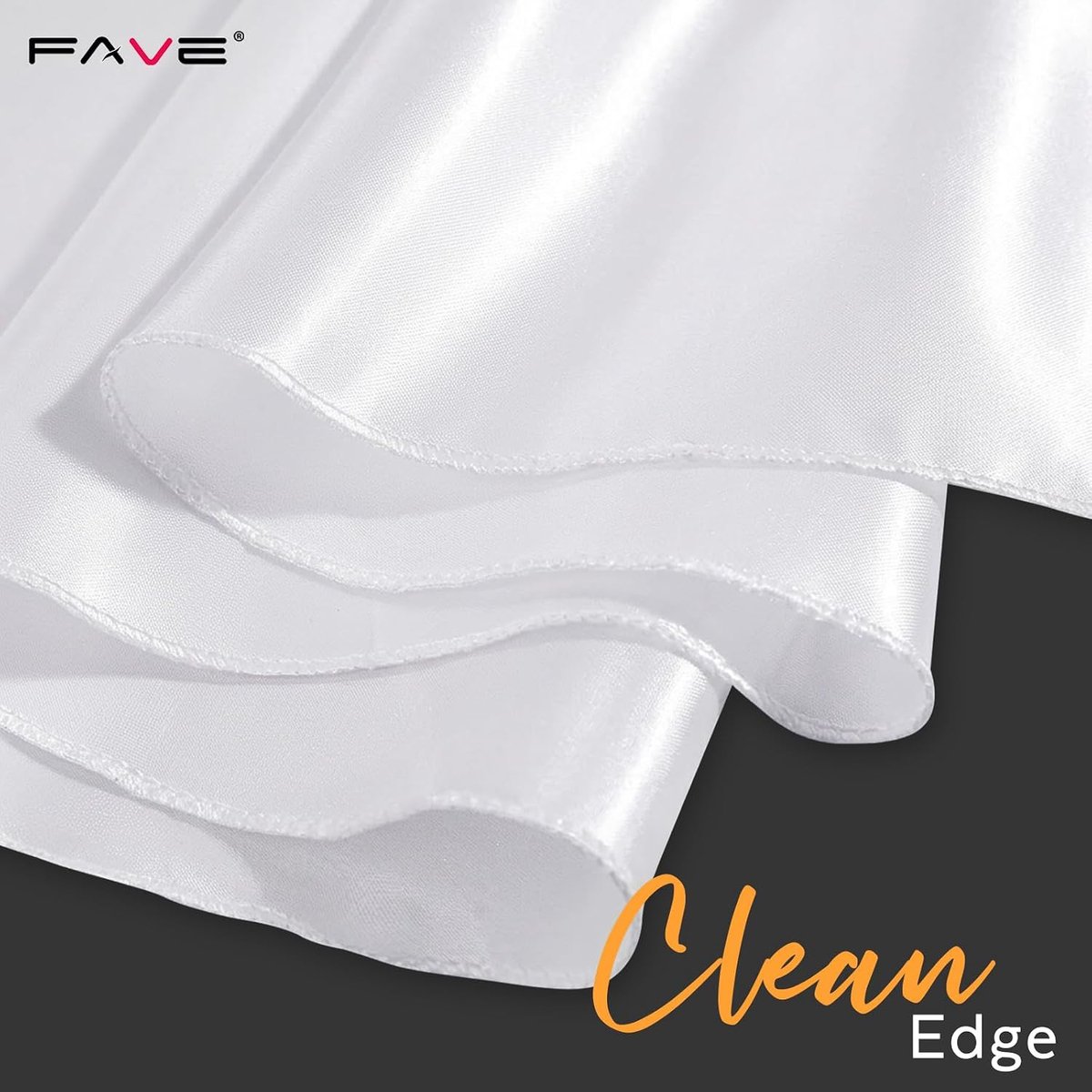 Ronde Tafellaken 300cm - Witte Satijn - Luxe Glans - Perfect voor Feesten - ShopVlot