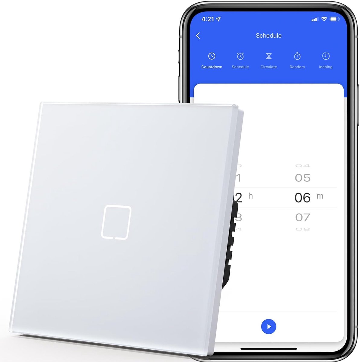 Touch Light Switch - Flush-Montage - WLAN Alexa Slimme Lichtschakelaar - Bedien eenvoudig met spraak - ShopVlot