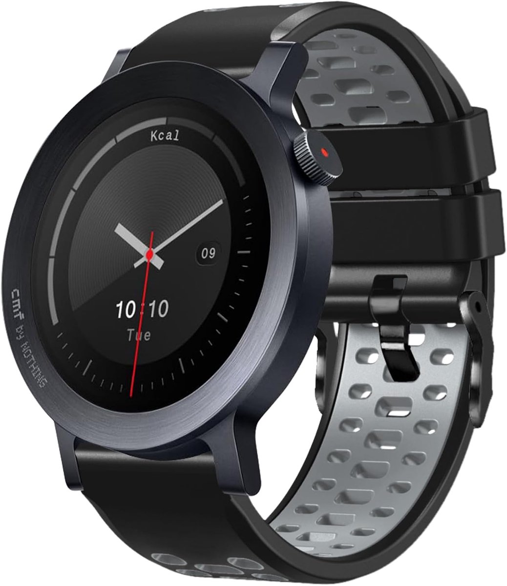Siliconen horlogeband 22 mm - vervangarmband in twee kleuren - comfortabel en duurzaam - ShopVlot
