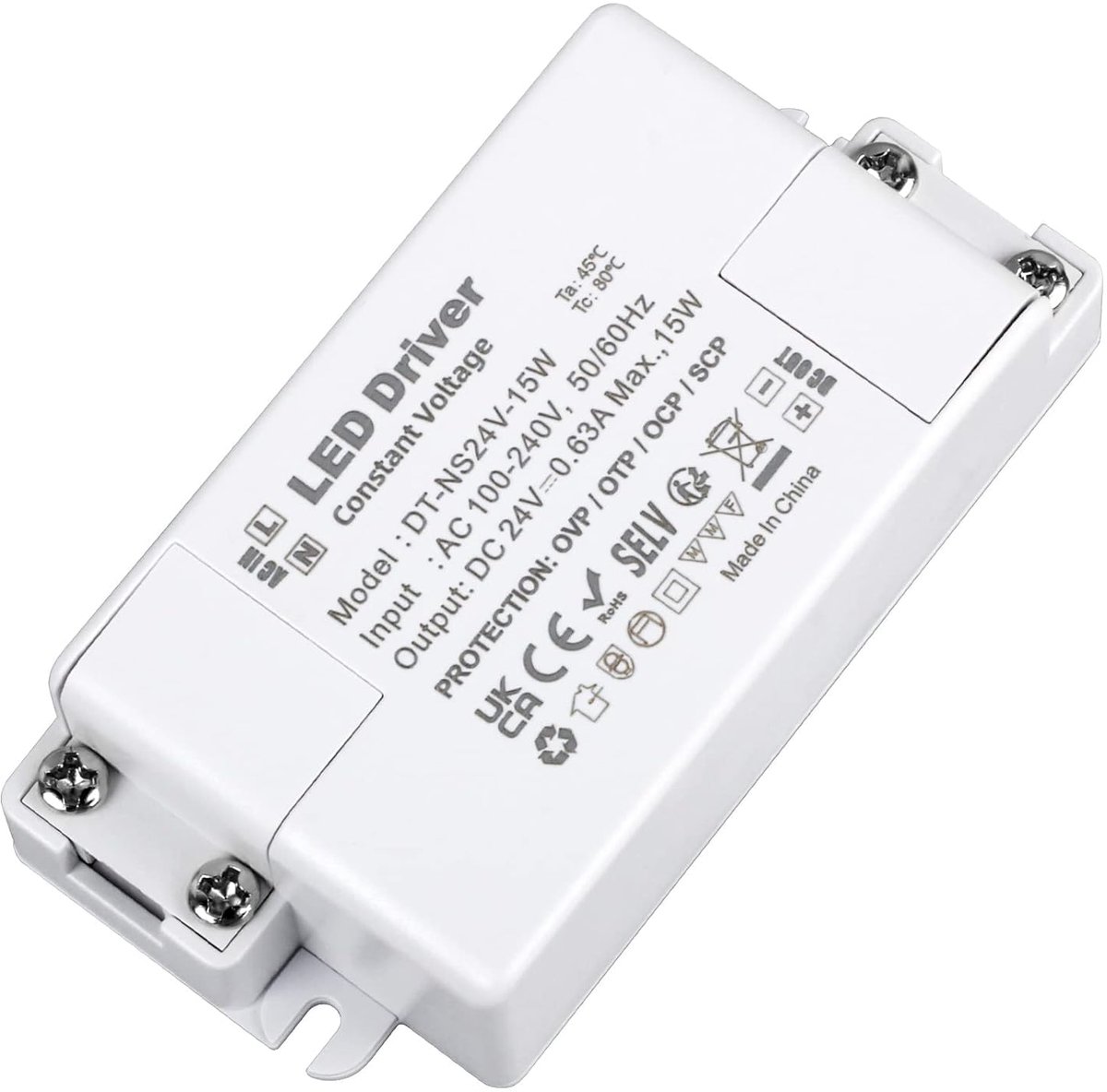 LED transformer 24V 60W - constant voltage - IP44 LED driver - ideaal voor verlichting - ShopVlot