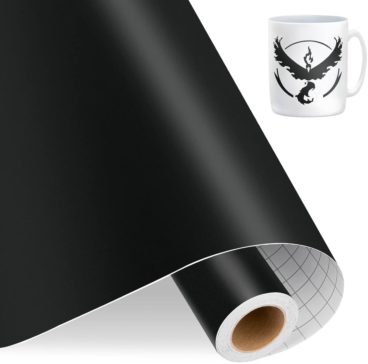 Zelfklevend vinyl 30.5 x 457 cm - mat zwart - eenvoudig te snijden - ideaal voor decoratie - ShopVlot