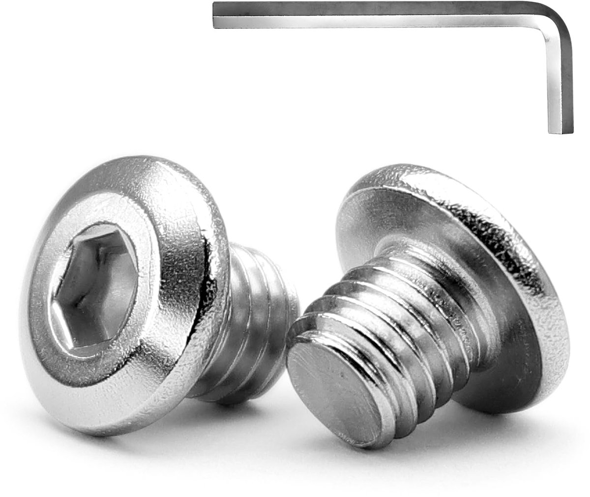 Zeskantbouten M6 x 8 mm - RVS A2 V2A - Voldraad - Voor meubelassemblage - ShopVlot