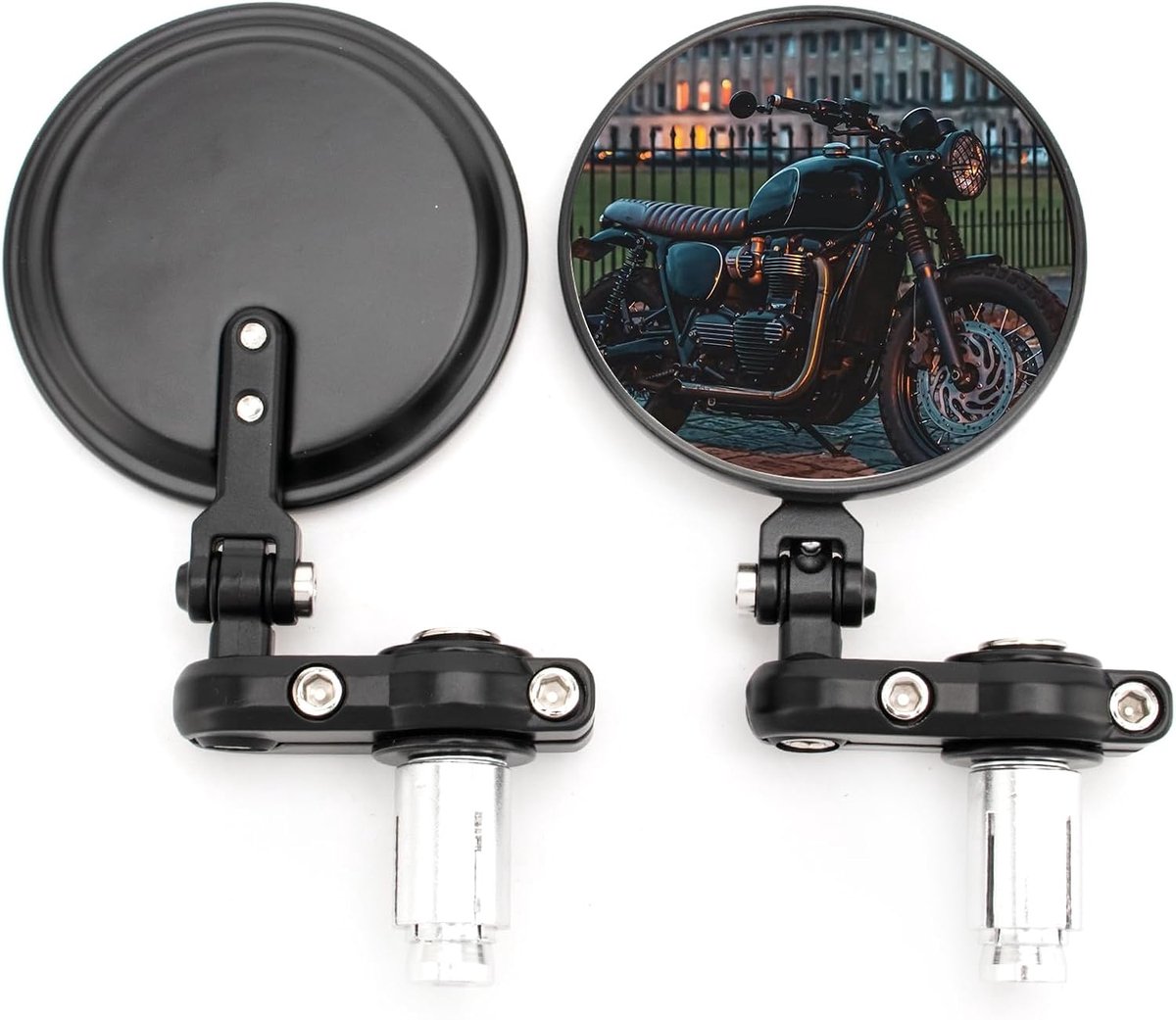 Motorfiets Spiegel 7/8 Inch - Aluminium - Convex Glas - Brede Hoek Achteruitzicht - ShopVlot