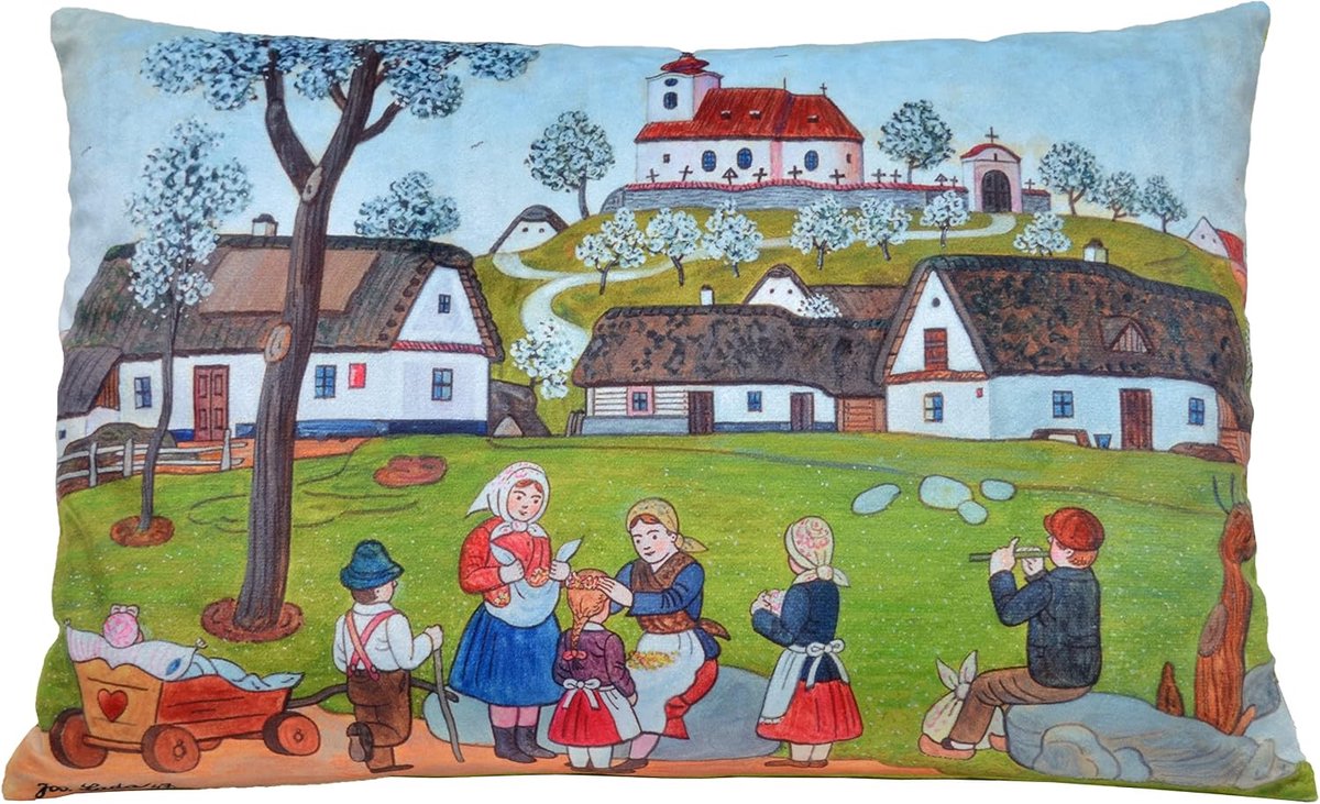 Kussenhoes 30x30cm - Cartoonmotief - Multikleur - Ideaal voor kinderen - ShopVlot