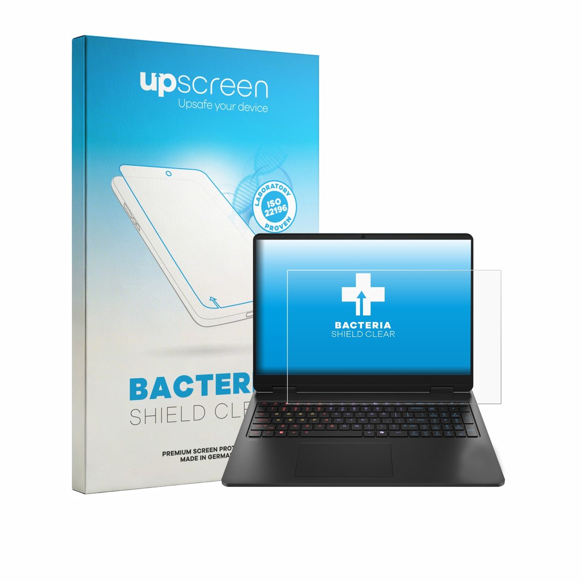 upscreen - Screenprotector voor HP HyperX Omen 16 - Folie Beschermfolie transparant antibacterieel