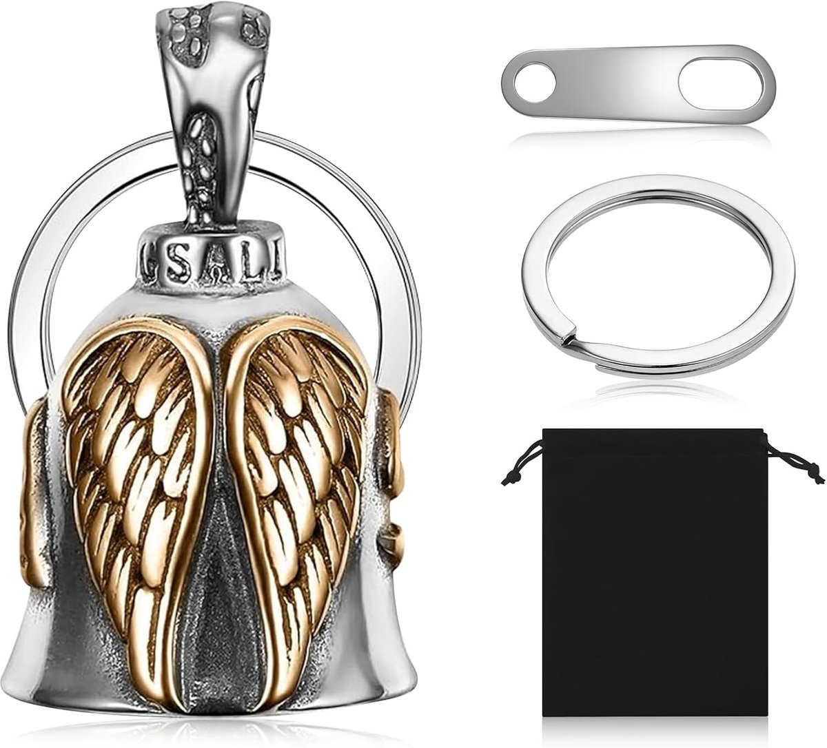 Motorfietsbel met sleutelhanger - punk stijl - geluksbrenger - perfect voor decoratie - ShopVlot