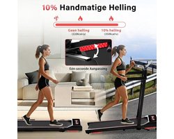 Walking pad - Wandelband - Loopband Inklapbaar - Zwart - 124cm x 62cm x 18cm