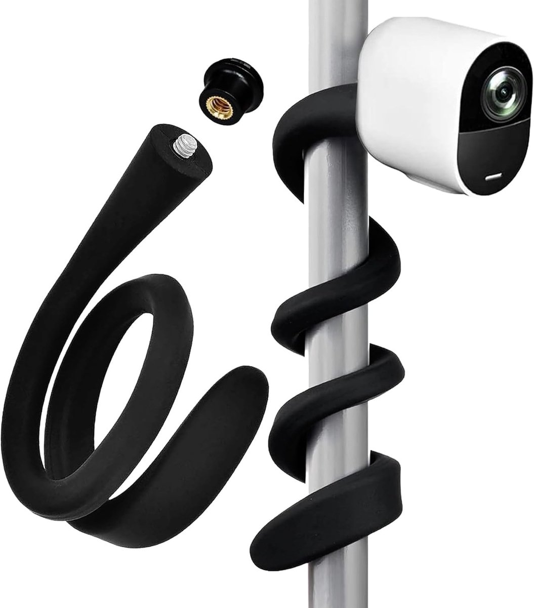 1/4 inch oprolbare houder voor webcam en camera, flexibele bevestiging voor beveiligingscamera, actiecamera en - ShopVlot