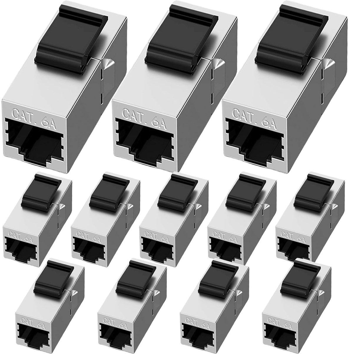 Keystone module CAT6a - RJ45 shielded - 12x coupler - betrouwbare netwerkverbinding - SnelShoppen