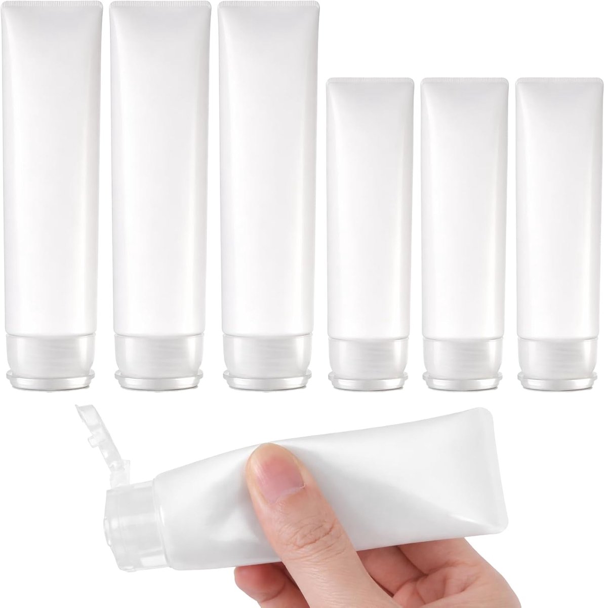 Reisflessen set van 6 - herbruikbaar - lekvrij - ideaal voor shampoo en lotion - SnelShoppen