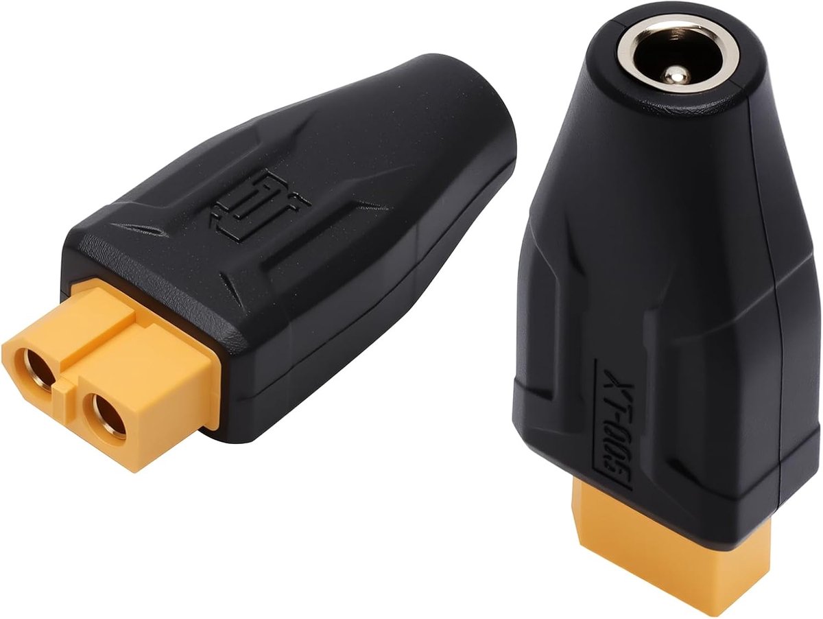 XT60 plug set 2pcs - 0.5cm x 0.3cm draadloze adapter - veilig materiaal - ideaal voor FPV monitor - SnelShoppen