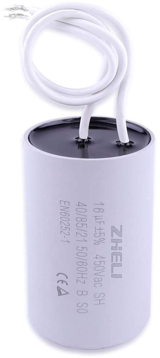 CBB60 condensator 16uF - cilindrisch 35mm x 60mm - 450VAC 50/60Hz - geschikt voor diverse apparaten - ShopVlot