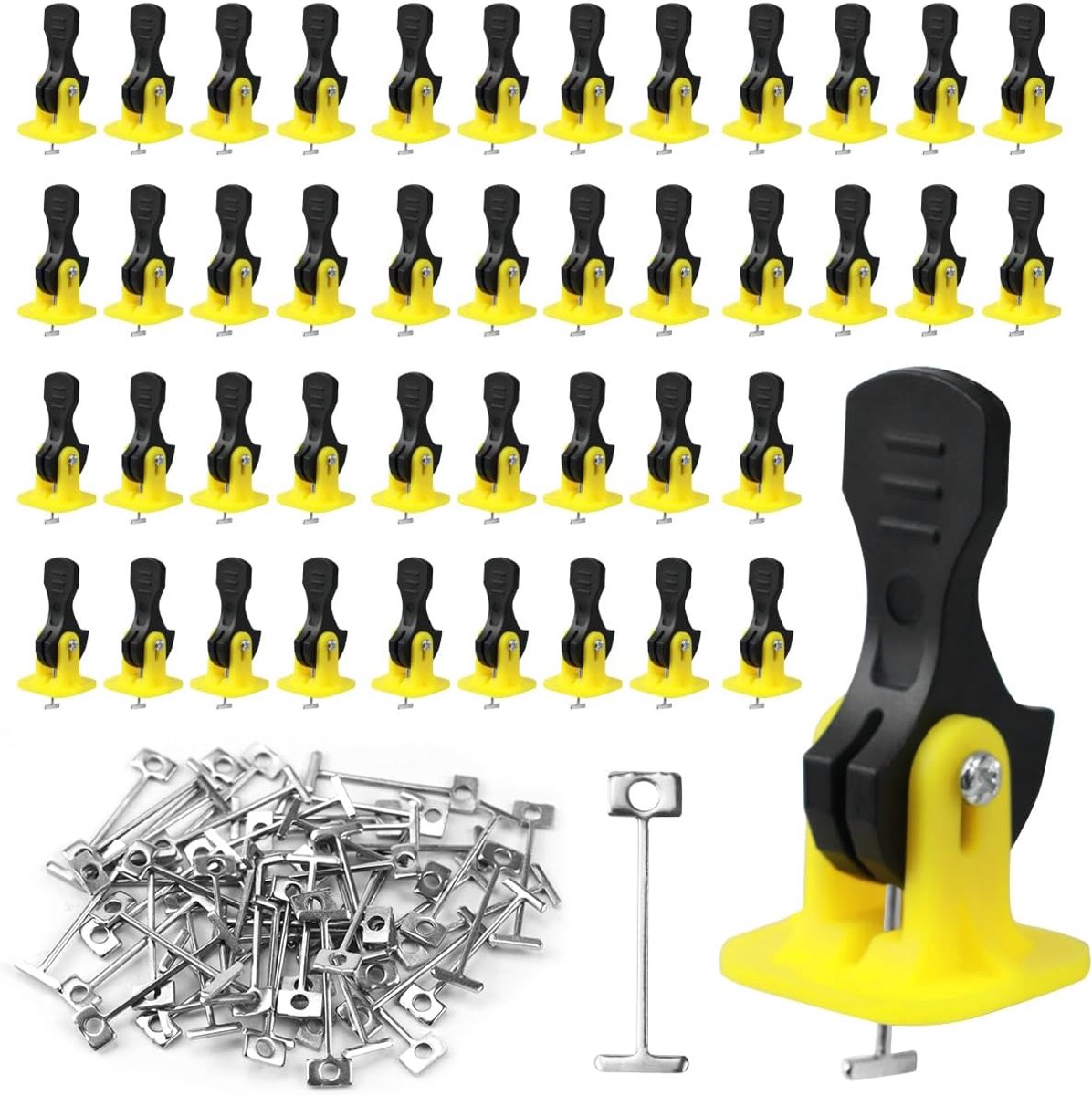 Tegelnivelleersysteem 100 Stuks - 2 mm Tegels - Hoogwaardige ABS en Staal - Eenvoudig gebruik bij tegelen - ShopVlot