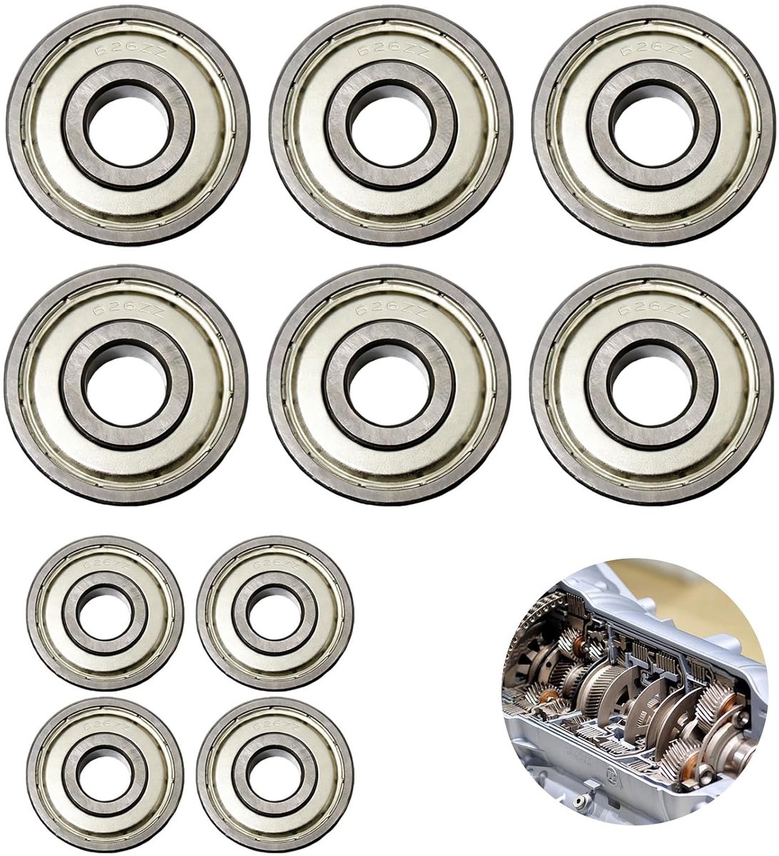 Groefkogellagers 626RS - 6 x 19 x 6 mm - Dubbel afgedicht - Ideaal voor diverse toepassingen - SnelShoppen