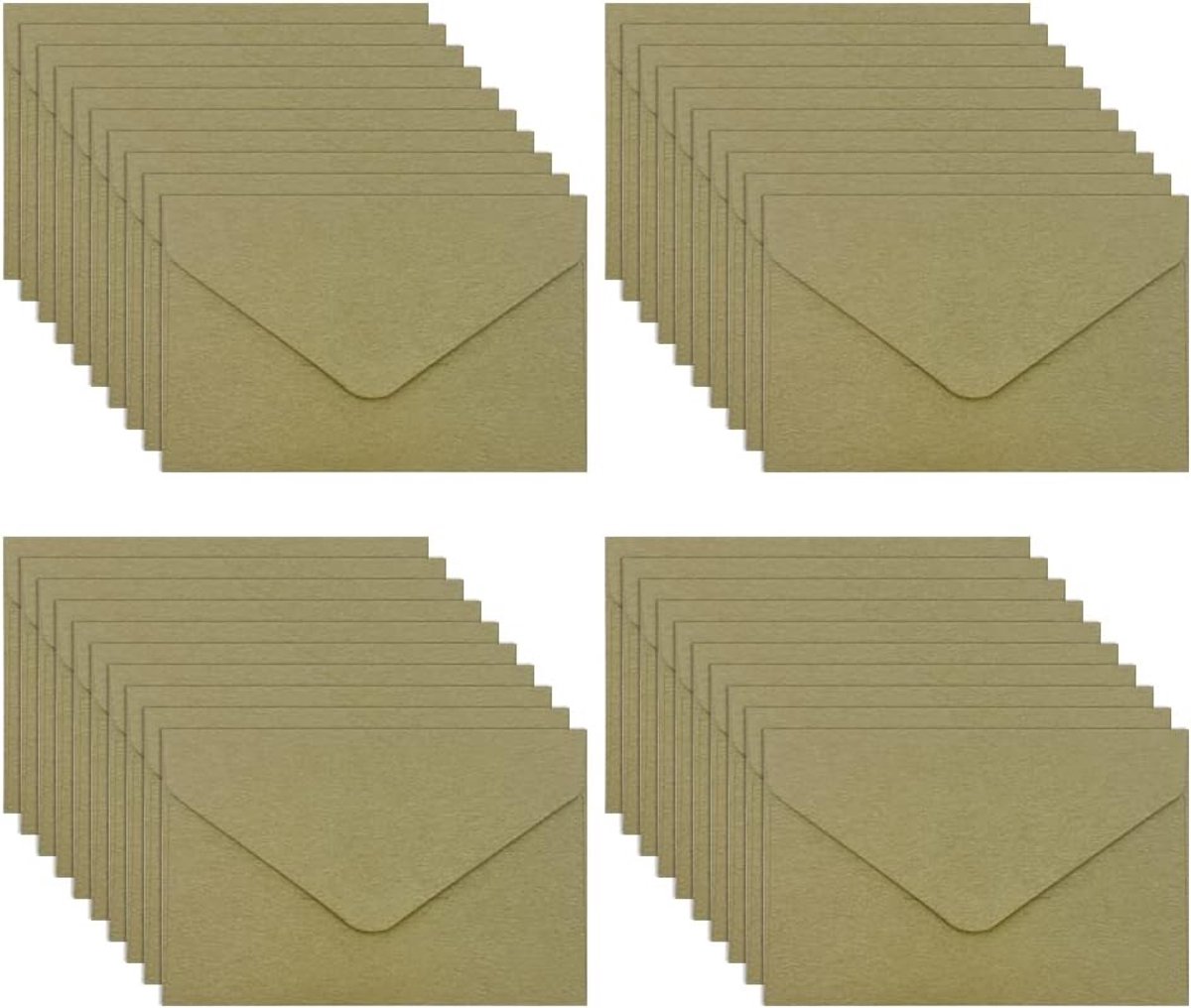 Kraftpapier Enveloppen 10.5 x 7 cm - Grasgroen - Voorgestanste venster - Ideaal voor uitnodigingen - SnelShoppen