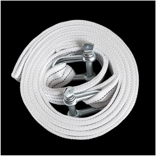 Tow Rope - Tow Cable - Auto Noodgevallen - Versterkt Nylon Materiaal - 5T/4M - Blauw