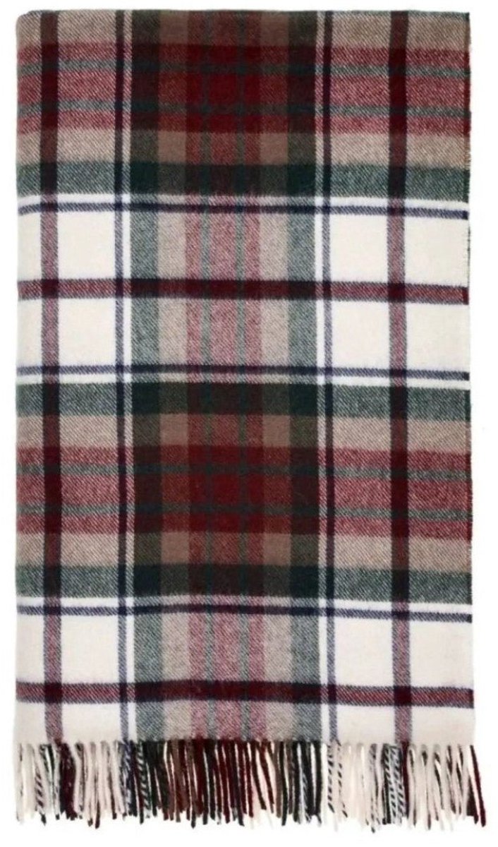 Bronte by Moon Plaid Tartan Dress MacDuff - Merino Lamswol - 140x185 - Bronte by Moon Groen