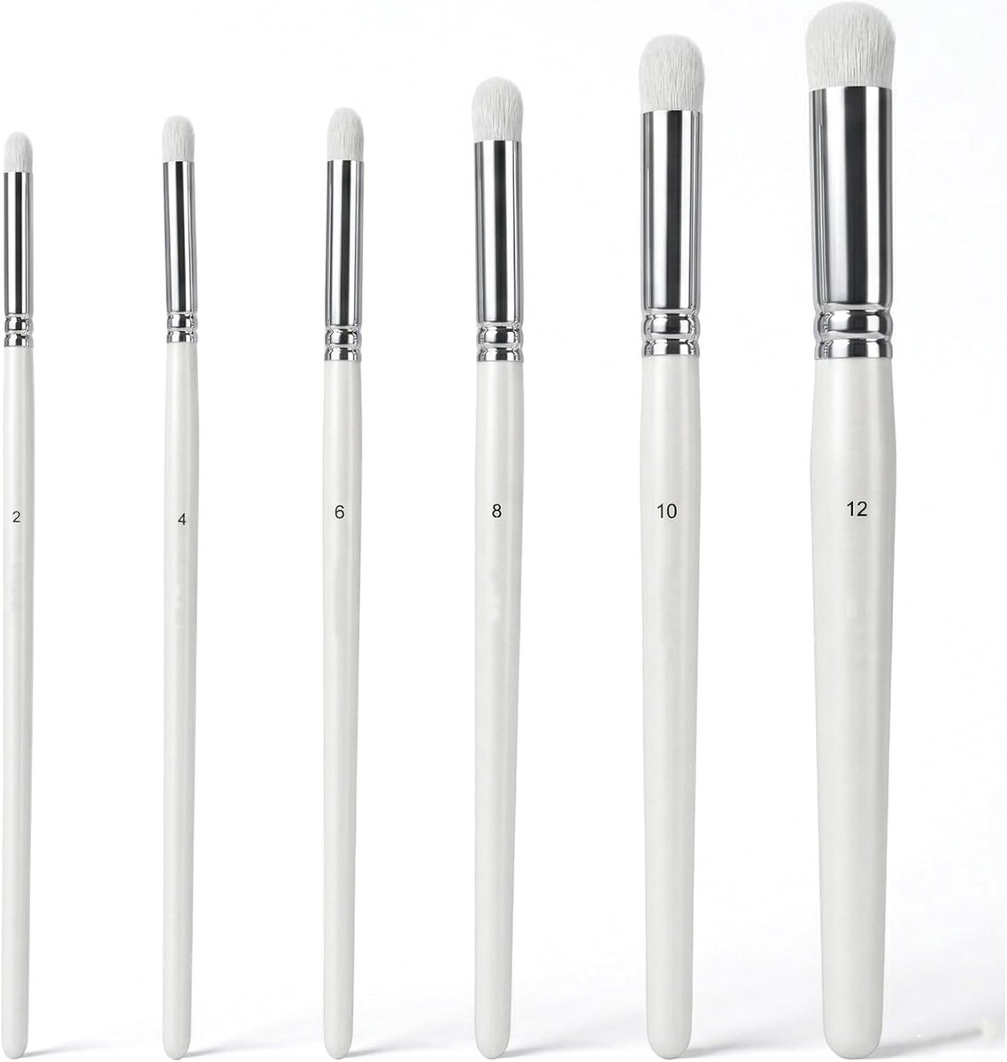 Drybrush set 6 maten - geitenhaar - voor modelbouw - ideaal voor gedetailleerd schilderwerk - SnelShoppen