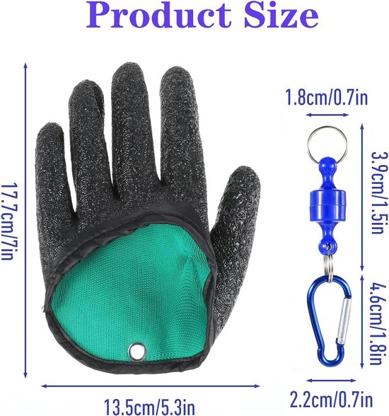 Vissershandschoenen - latex anti-bijten - waterdicht en snijbestendig - perfecte grip voor visbehandeling - SnelShoppen — afbeelding 4