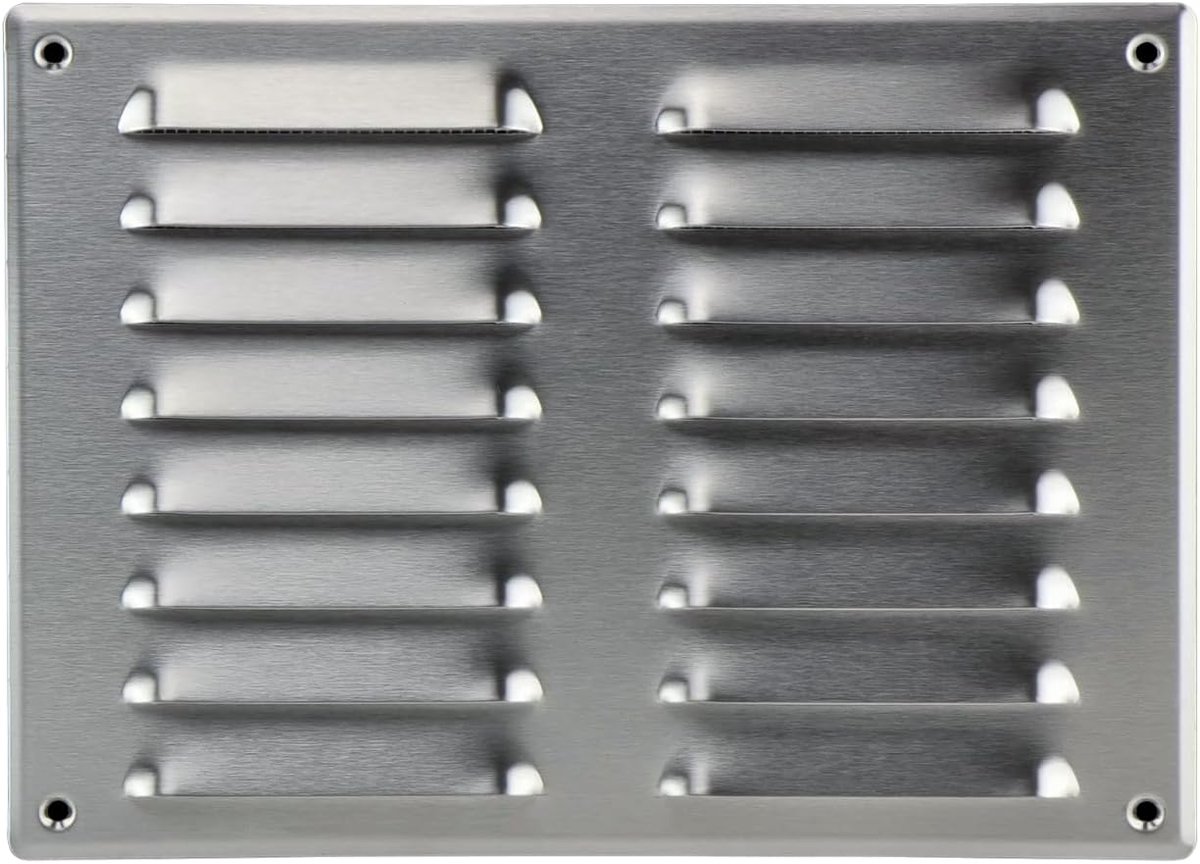 Ventilatierooster 260 x 190 mm - RVS - Met knaagdierbescherming - Geschikt voor binnen en buiten - ShopVlot
