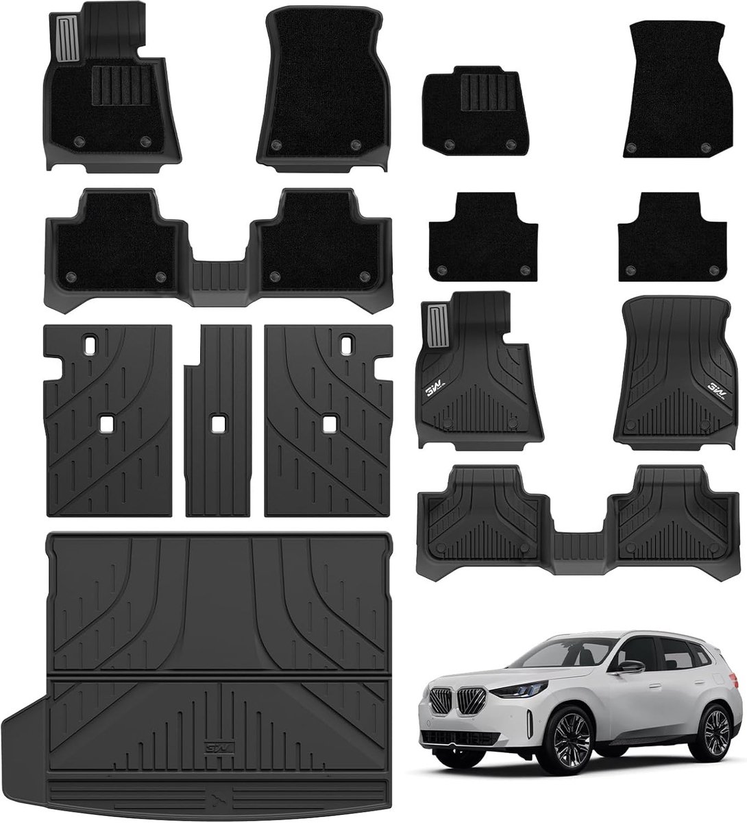 Vloermatten BMW X3 G45 2025-2026 - Thorex materiaal - Metalen pedalen - Duurzaam en weerbestendig - ShopVlot