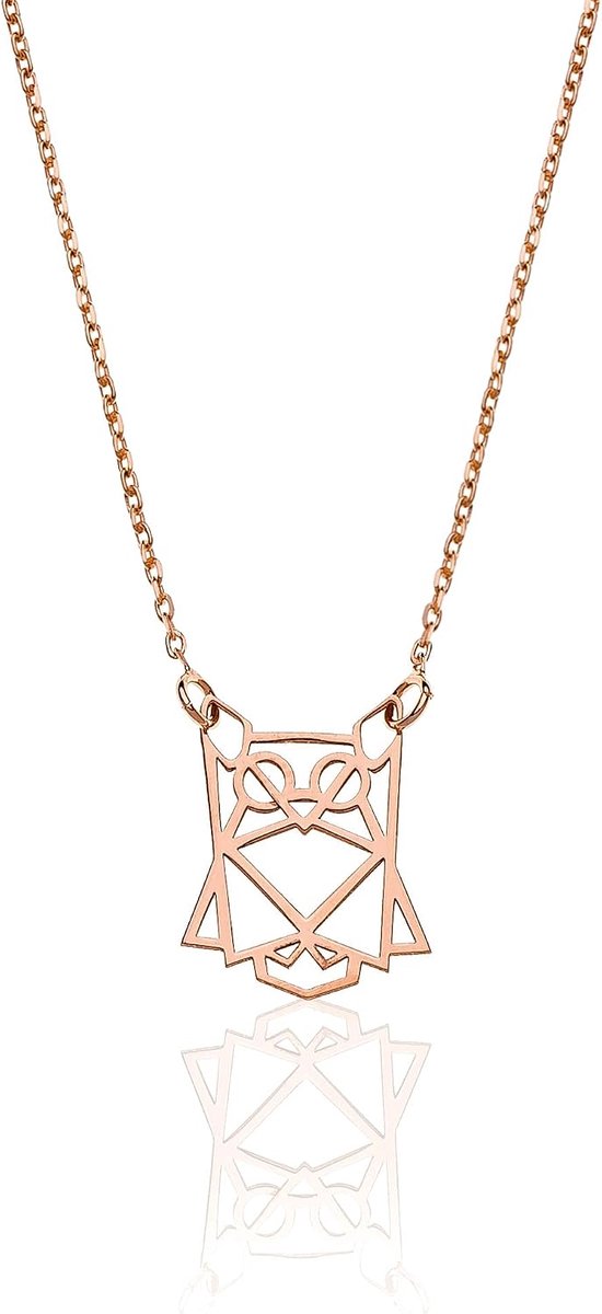 Oorketting uil 925 zilver roségoud - voor vrouwen en meisjes - elegant ontwerp - perfect voor elke gelegenheid - ShopVlot