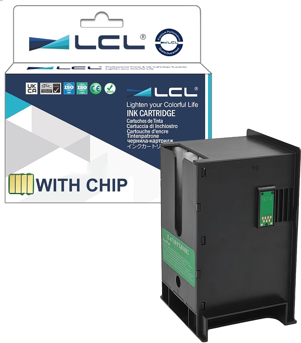 Inktonderhoudsbox LCL T6710 - Vervangingspakket - Geschikt voor Epson Workforce Pro - Eenvoudige installatie - ShopVlot
