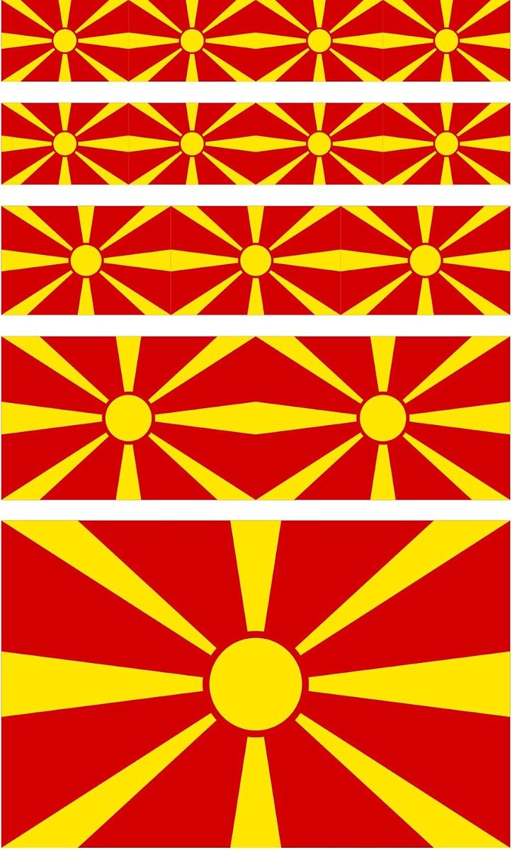 Sticker set Macedonië vlaggen - vinyl stickers - 14 stuks - weerbestendig en waterproof - ShopVlot