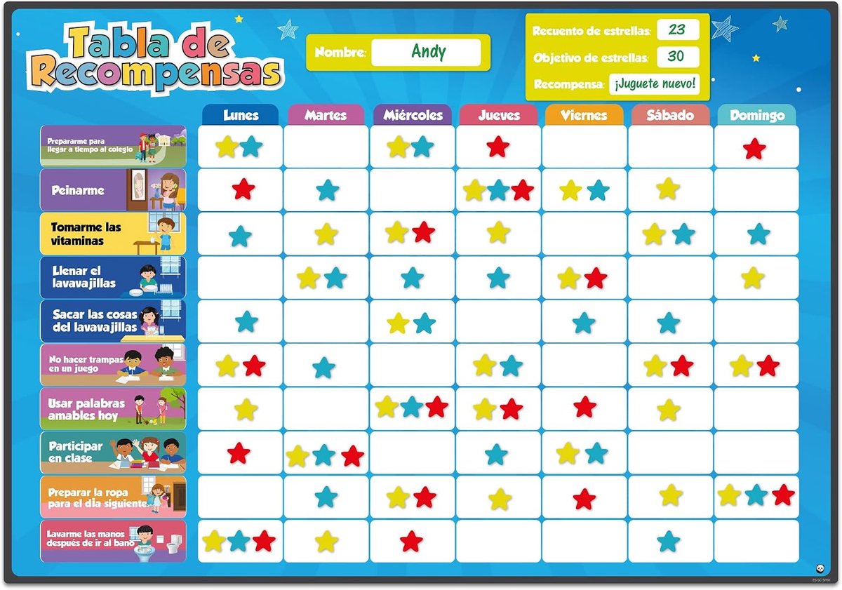 Beloningsbord - Spaans - Stimuleert motivatie - Geschikt voor kinderen - ShopVlot