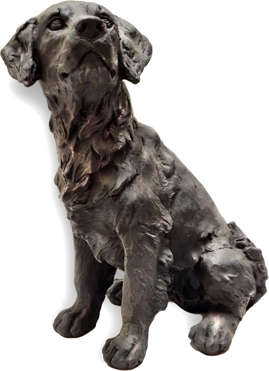 Tuinsculptuur Hond 46 cm - Decoratiebeeld - Vriendelijk ontwerp - Perfect als herdenkingsstuk - ShopVlot