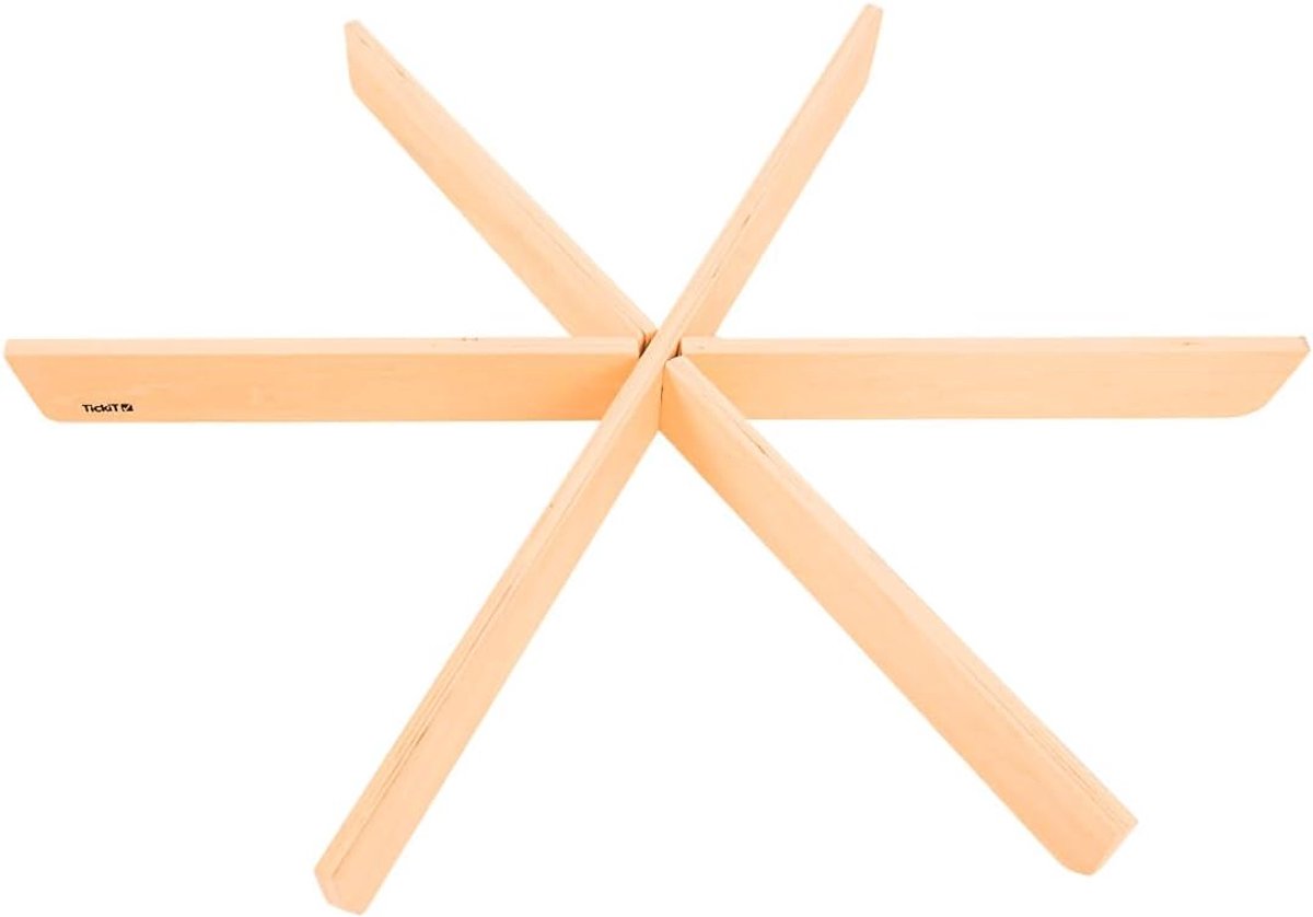 Houten ontdekking dividers set van 3 - Interlockend - 6 secties voor sorteren van zintuiglijke objecten - ShopVlot