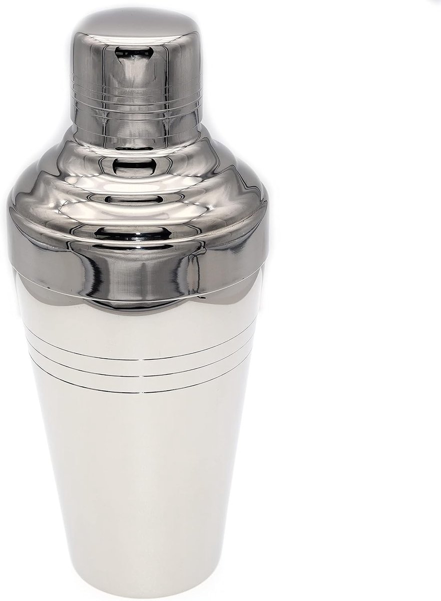 Cocktail shaker 25 cl - zilverkleurig - Japanse stijl - ideaal voor het shaken van cocktails - ShopVlot