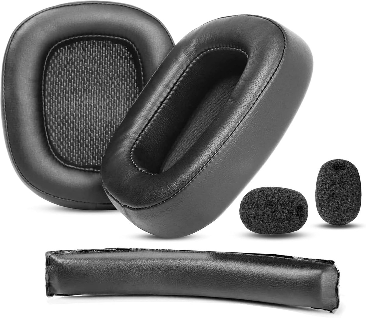 Oorkussens en hoofdband vervangpad - zachter kunstleer/geheugenschuim - optimale comfort en geluidsisolatie - ShopVlot