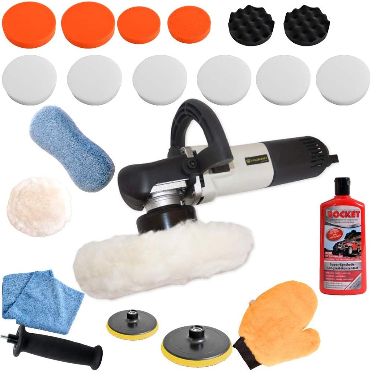 Eccentrische Polijstmachine 710 Watt - Inclusief Koffer - 26-delig Accessoireset - Perfect voor Auto Polijsten - ShopVlot