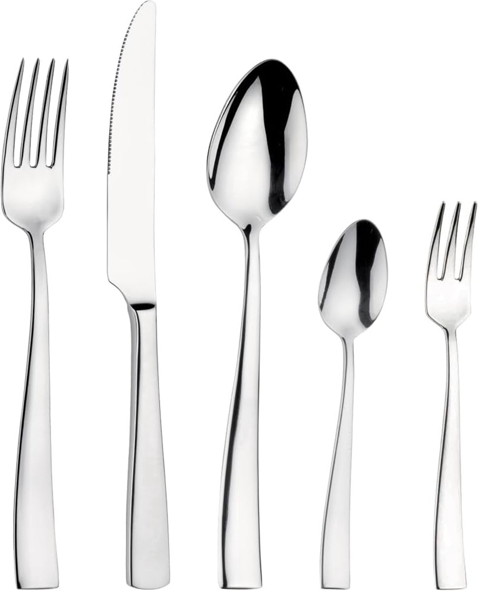 Bestekset 30-delig - Hoogglans RVS - Modern en uniek design - Geschikt voor 6 personen - ShopVlot