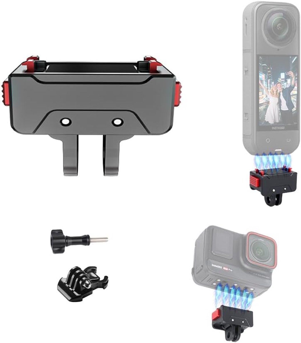 Magnetische houder voor Insta360 X5/Ace/Ace Pro/Ace Pro 2 - Quick change houder - Dubbele magneten - ShopVlot