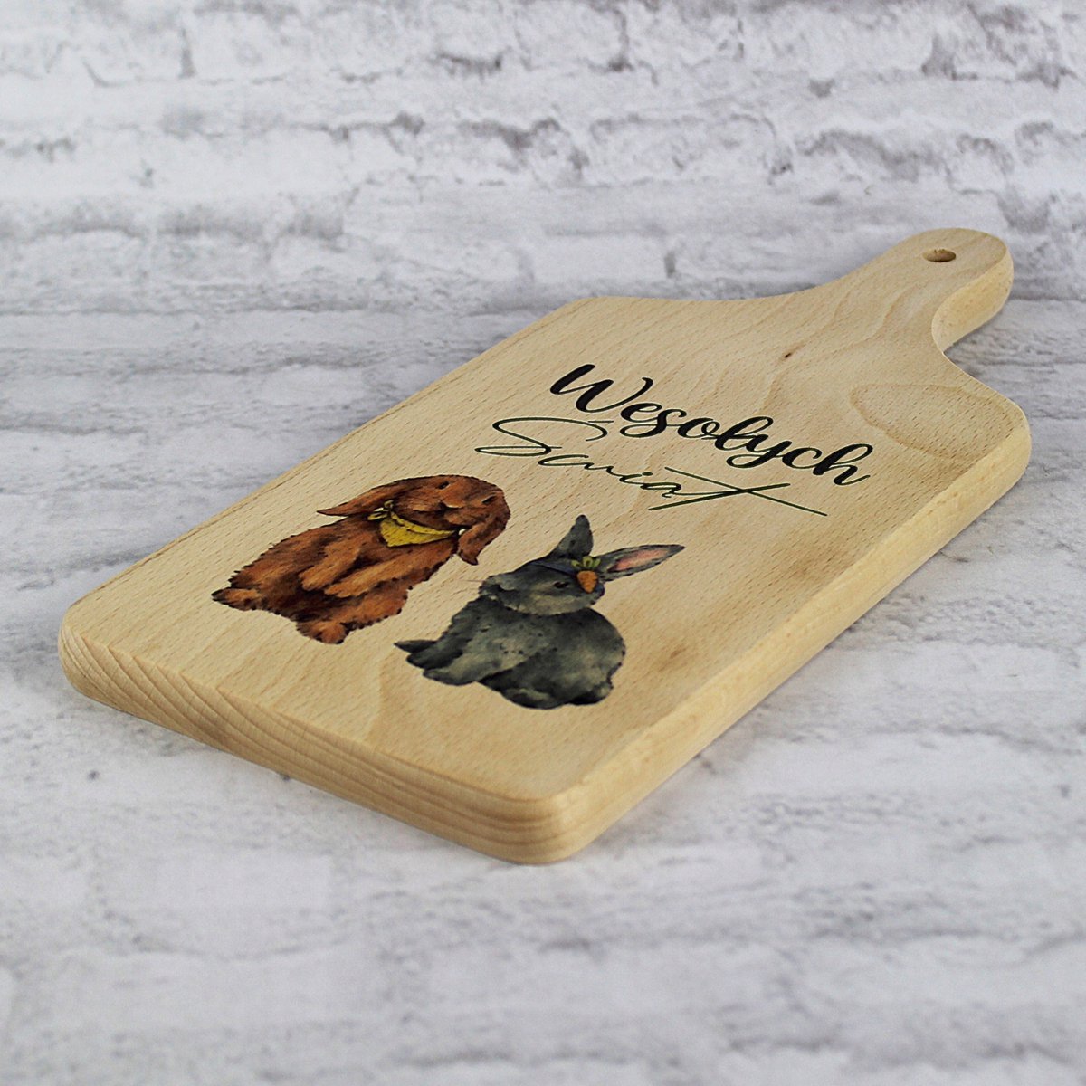 Paas Houten Keukenplank met Vrolijk Pasen Print - Decoratief & Functioneel