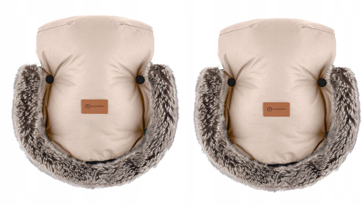 Petite&Mars Furry Muf voor Kinderwagen - Warm & Waterdicht - Rose Petal