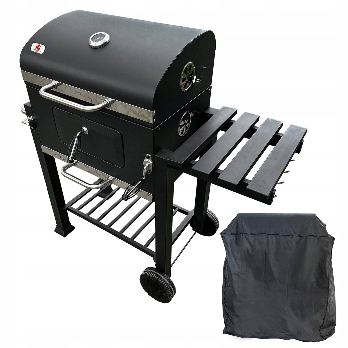 XXL Koolgrill met Gietijzeren Haan & Schoffels - 113,5x50x107cm