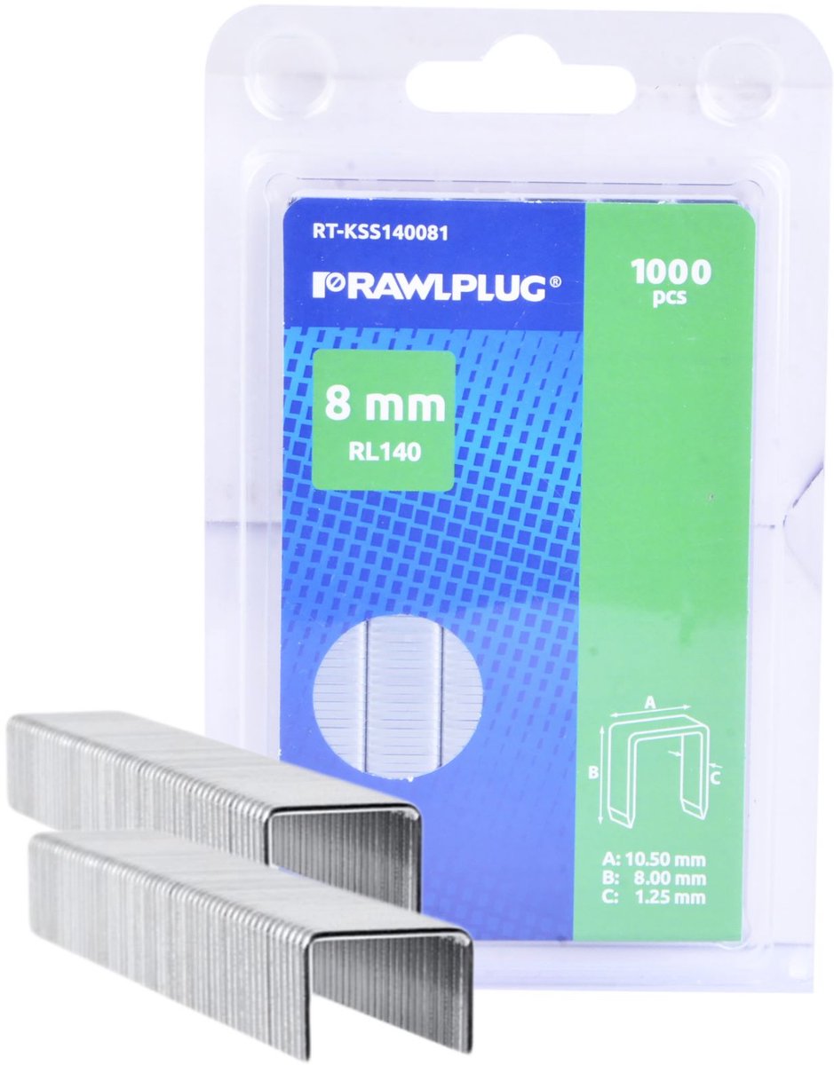 Rawlplug RL140 Tapijtnieten 8mm - 1000 st