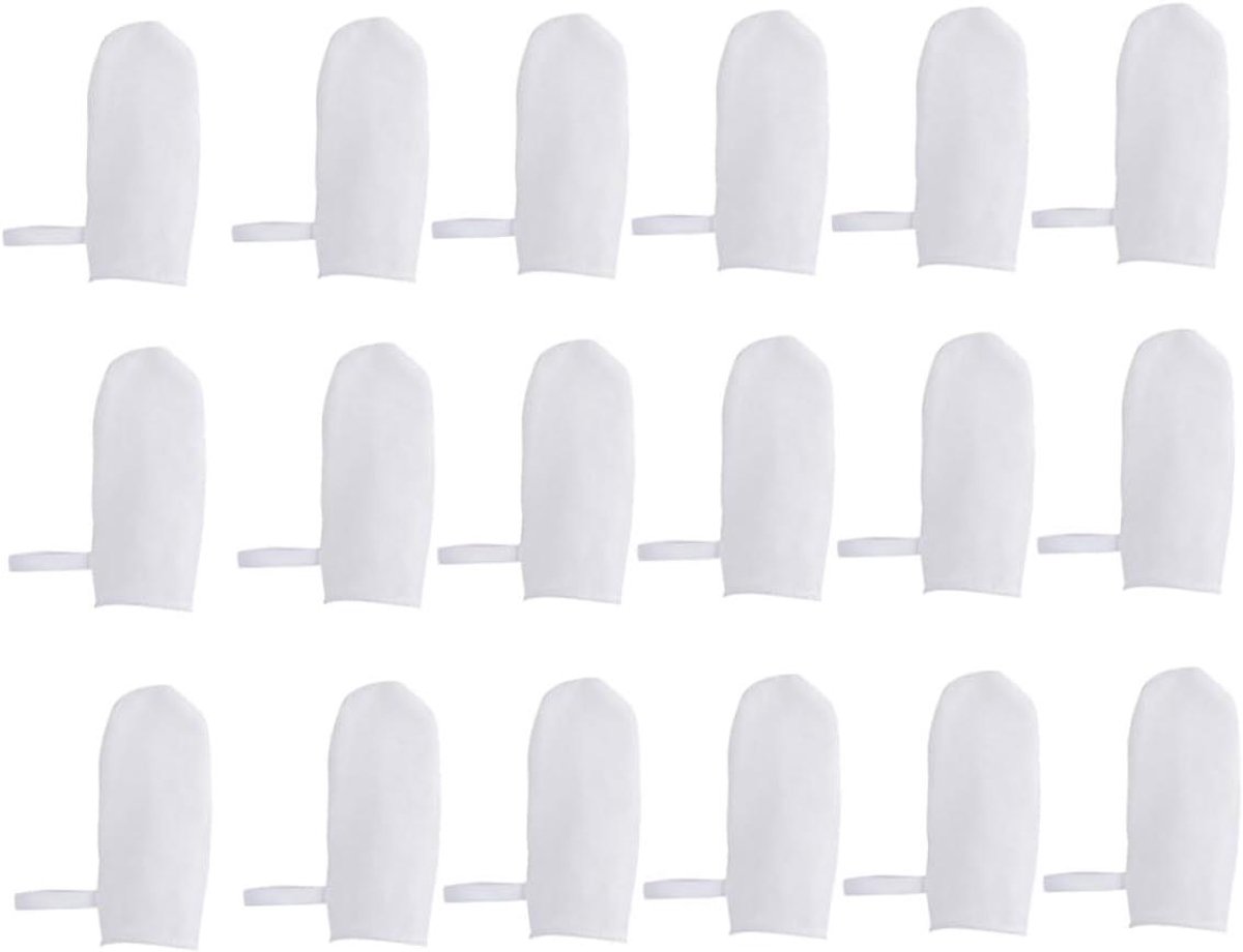 Vinger Tandenborstels - Orale Reinigers - Baby Mondhygiëne - Zacht Gaas - 18 Stuks - Wit