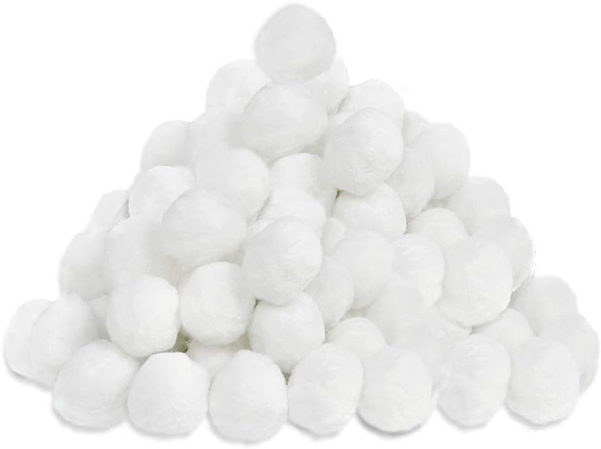 Filterballen voor zwembad, 1400 g, vervanging van 50 kg kwartszand, filterzand voor zandfilterinstallaties, aquarium, zwembadaccessoires, zwembadfilter, wit