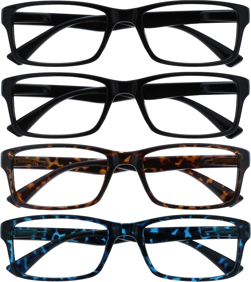 Zwart Bruin Blauw Lezers Waarde 4 Stuks Ontwerper Stijl Mannen Vrouwen RRRR92-1123 +1,00