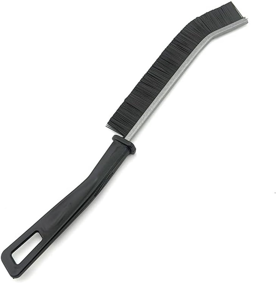 Voegenborstel gebogen 23,5 cm - nylon haren - voor reinigen van hoeken - SnelShoppen