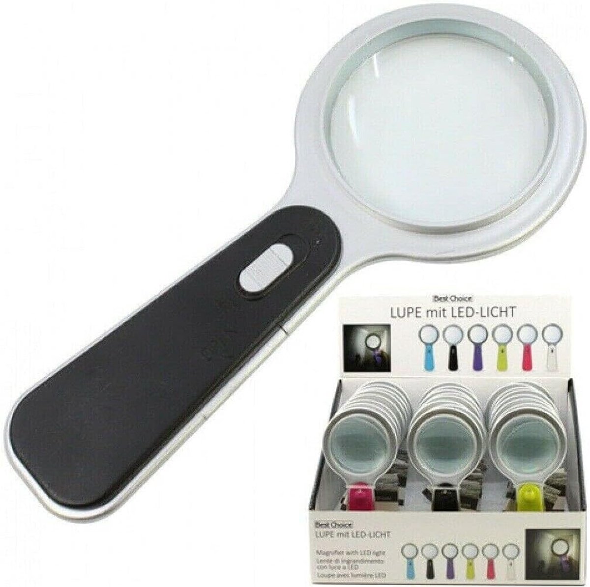 Vergrootglas met LED-verlichting - Kristalglas - Batterij inbegrepen - Ideaal voor lezen - SnelShoppen