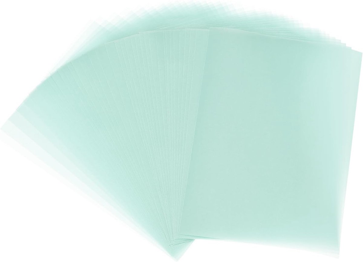 60 vellen vellum papier 4x6, vellum papier afdrukbaar doorschijnend papier 100GSM voor uitnodigingen afdrukken, blauw