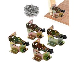 4 stuks opvouwbare beugel TopDirect IJzeren vouwslot Verlengtafel Stoel Bed Been Opvouwbare Ondersteuning Brackets Scharnier Zelf Lock Scharnieren met schroeven